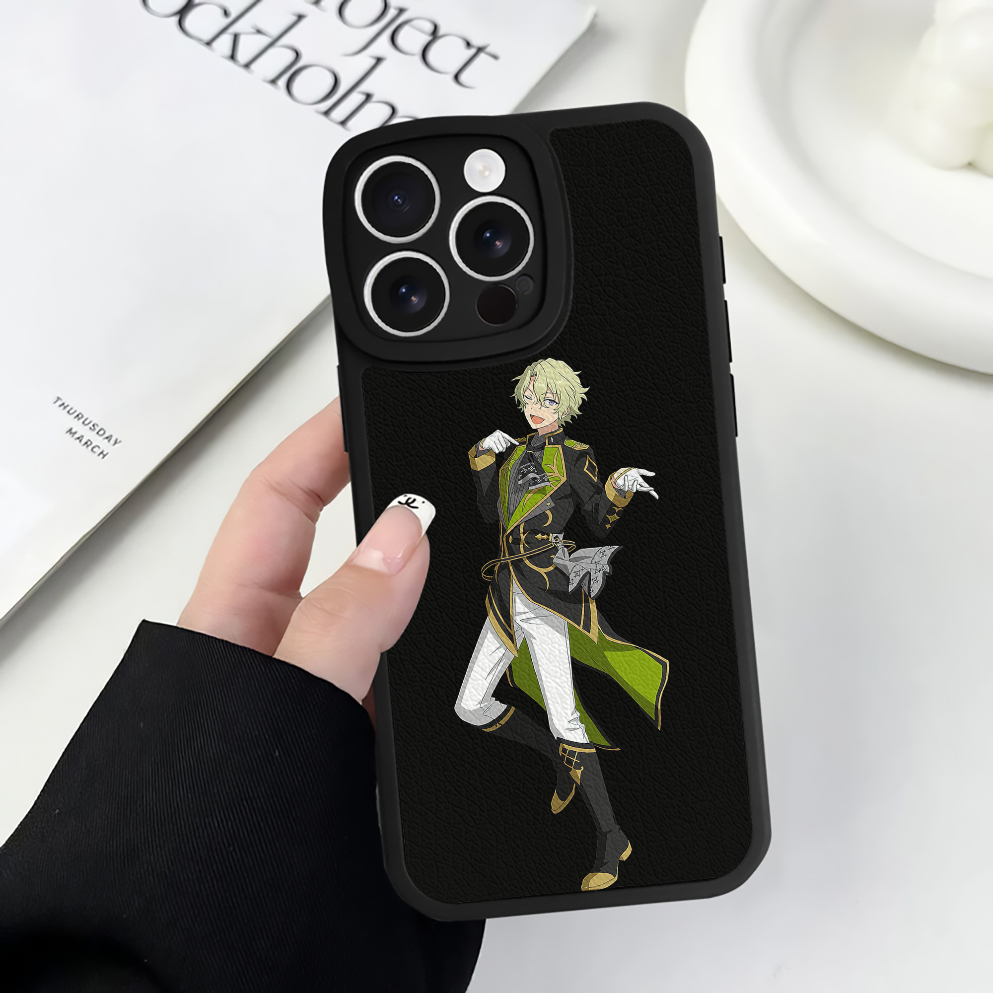 （画像用） あんさんぶるスターズ! Ensemble Stars 【iPhone 16シリーズ対応】シリコンスマホケース（レザー調） 材質：シリコン